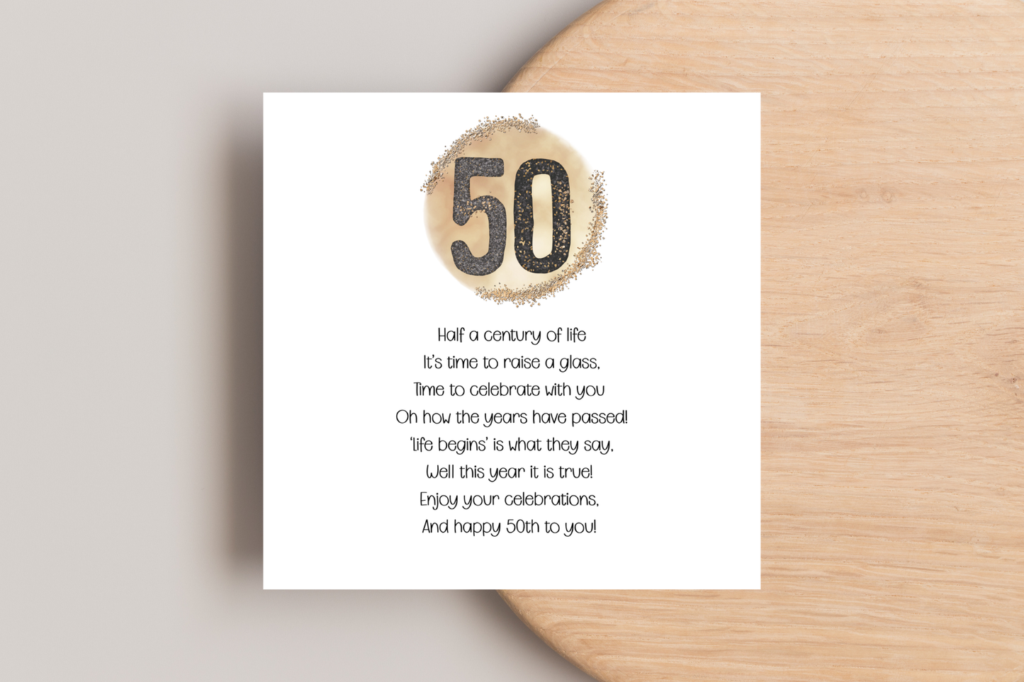 50th Birthday Card for him