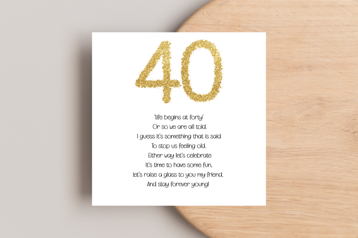 40th Birthday Card for him