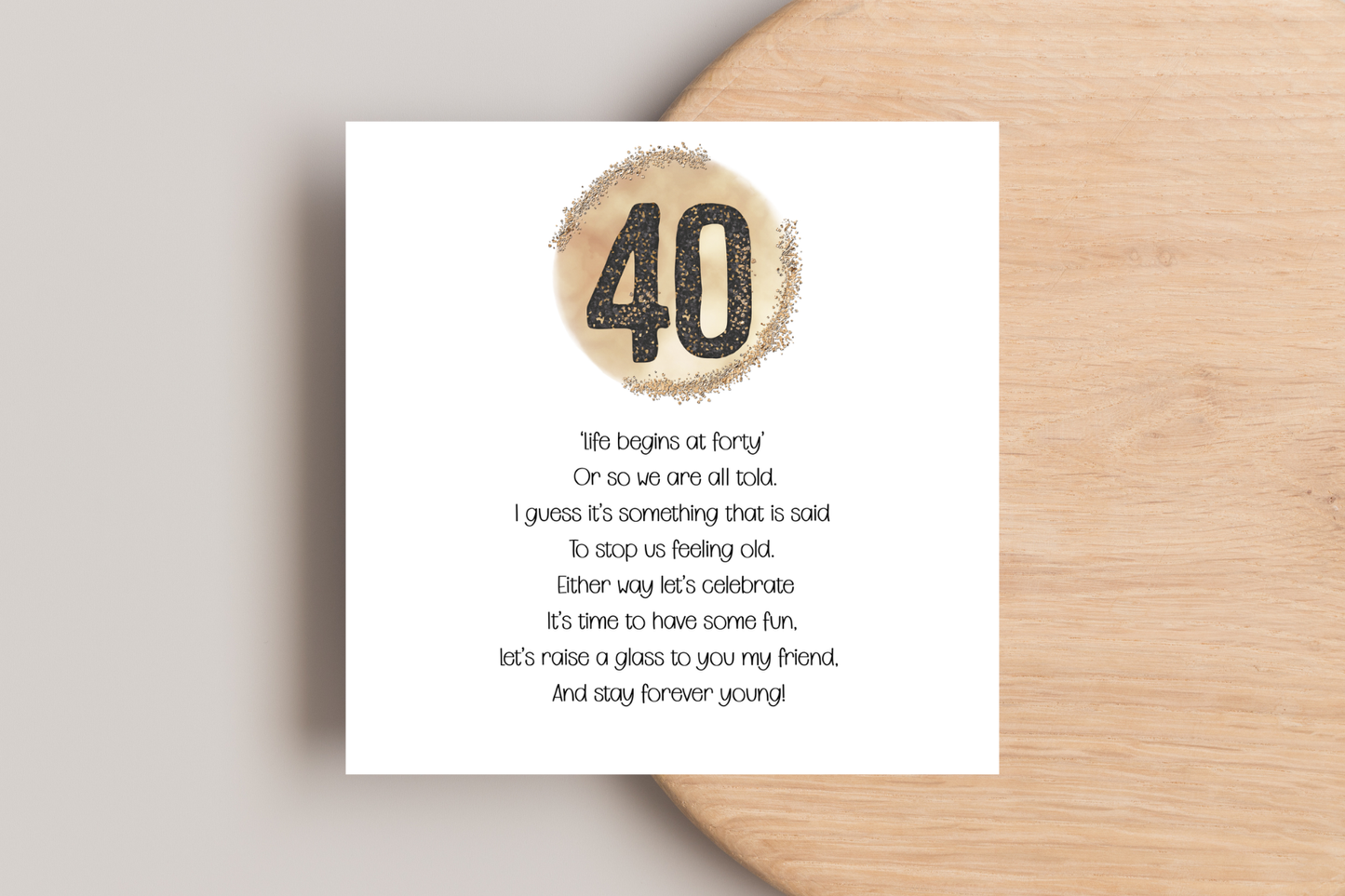 40th Birthday Card for him
