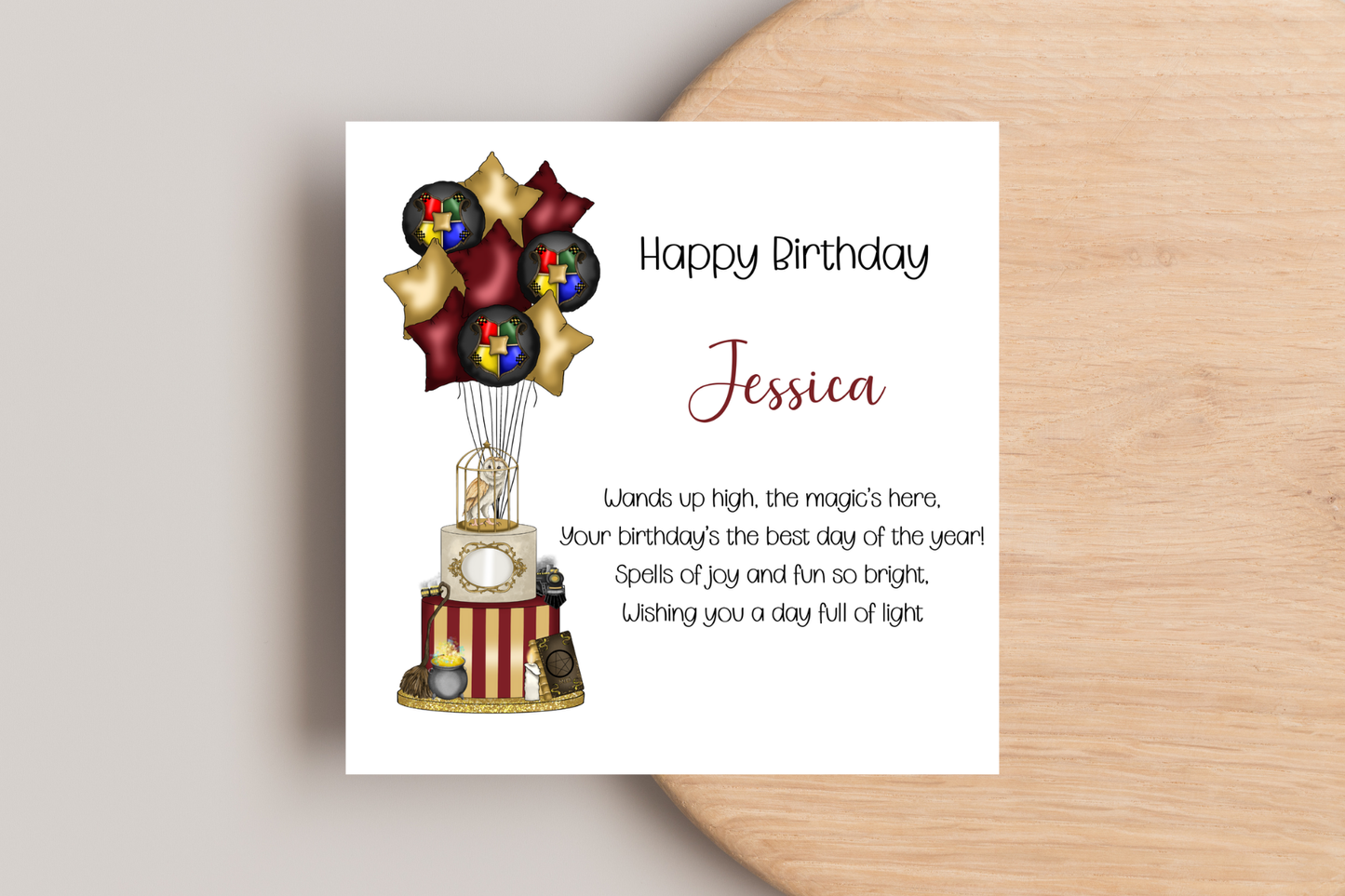 Personalised Harry Potter Inspired Birthday Card