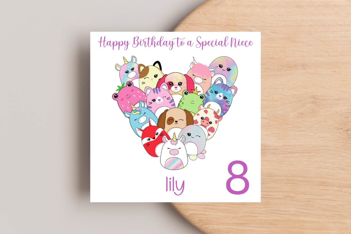 Personalised Squishmallow Birthday Card