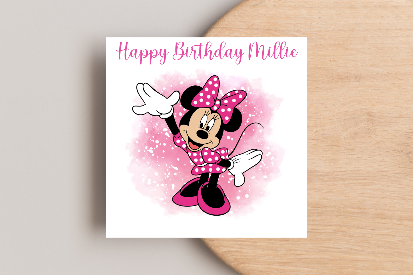 Personalised Minnie Mouse Birthday Card
