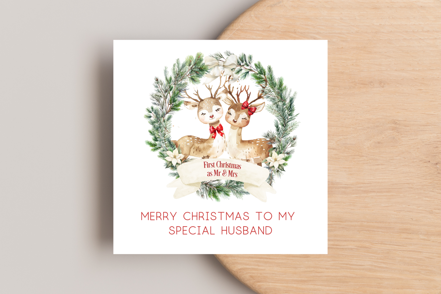 First Christmas as Mr and Mrs Card for my Husband Wife Christmas Card