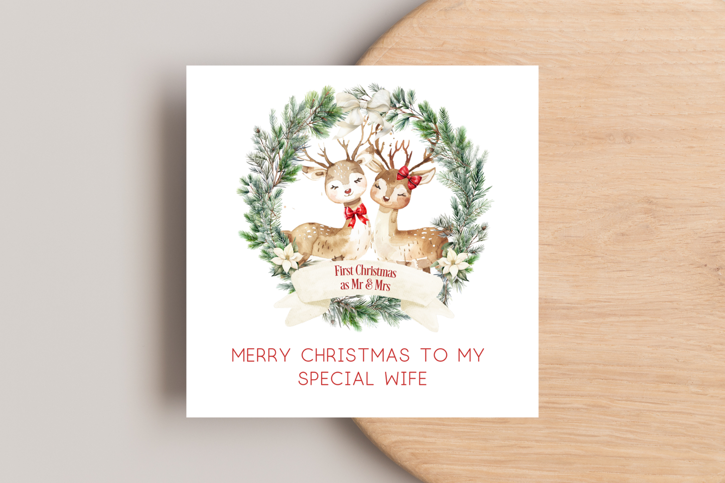 First Christmas as Mr and Mrs Card for my Husband Wife Christmas Card