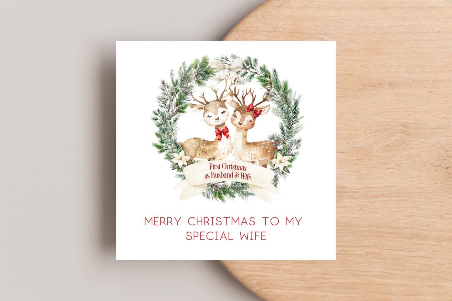 First Christmas as Husband Wife Christmas Card
