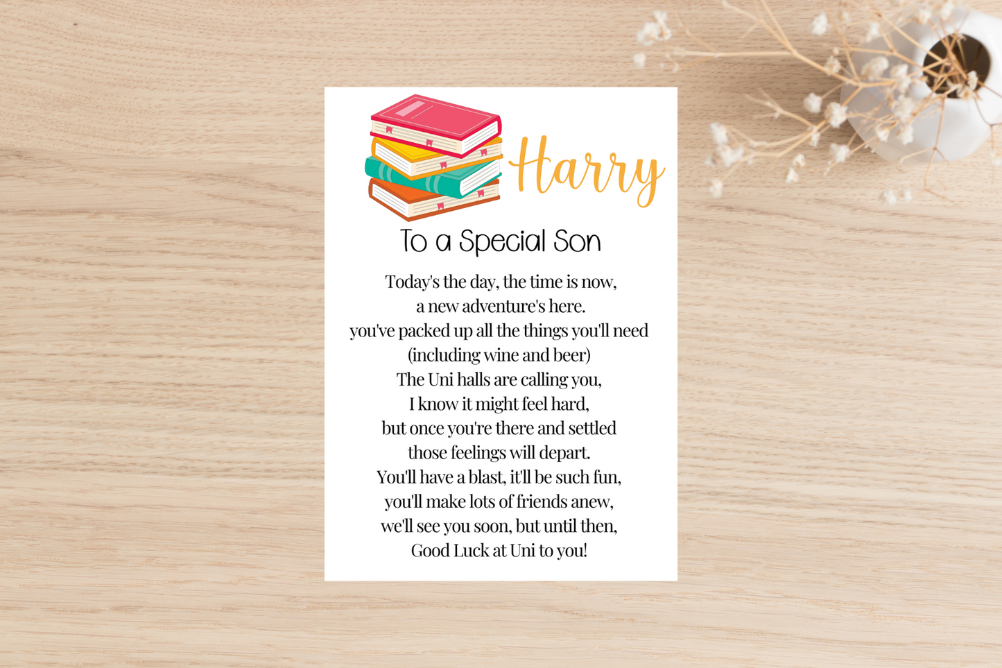 Personalised Off to Uni Card