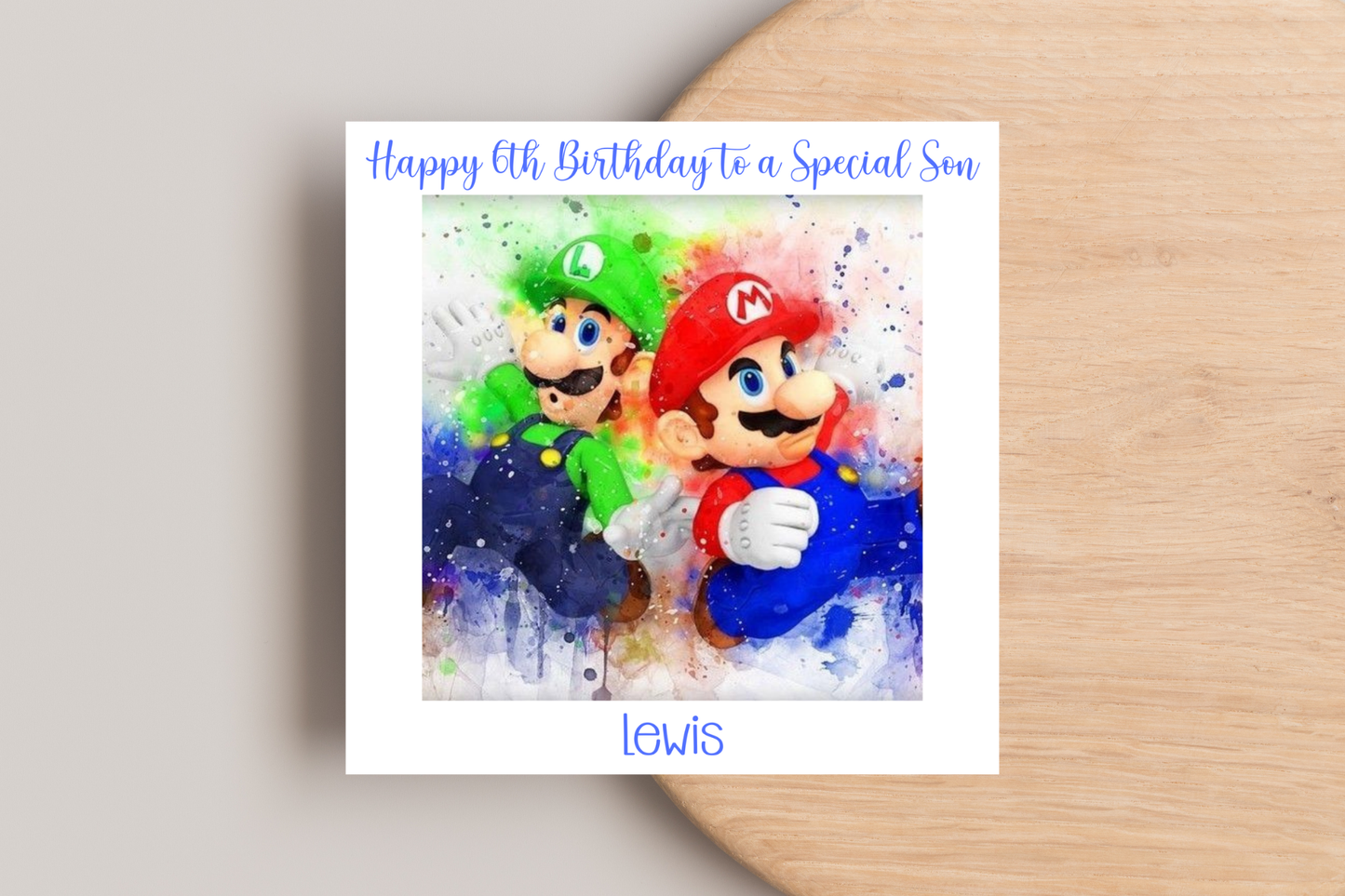 Personalised Super Mario Birthday Card