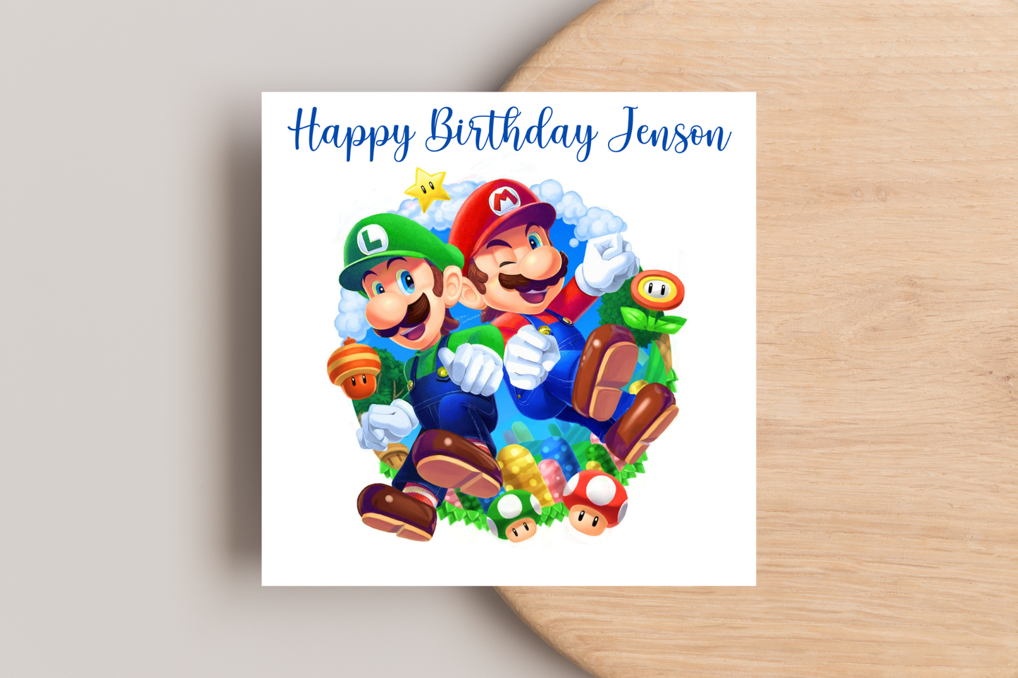Personalised Super Mario Birthday Card