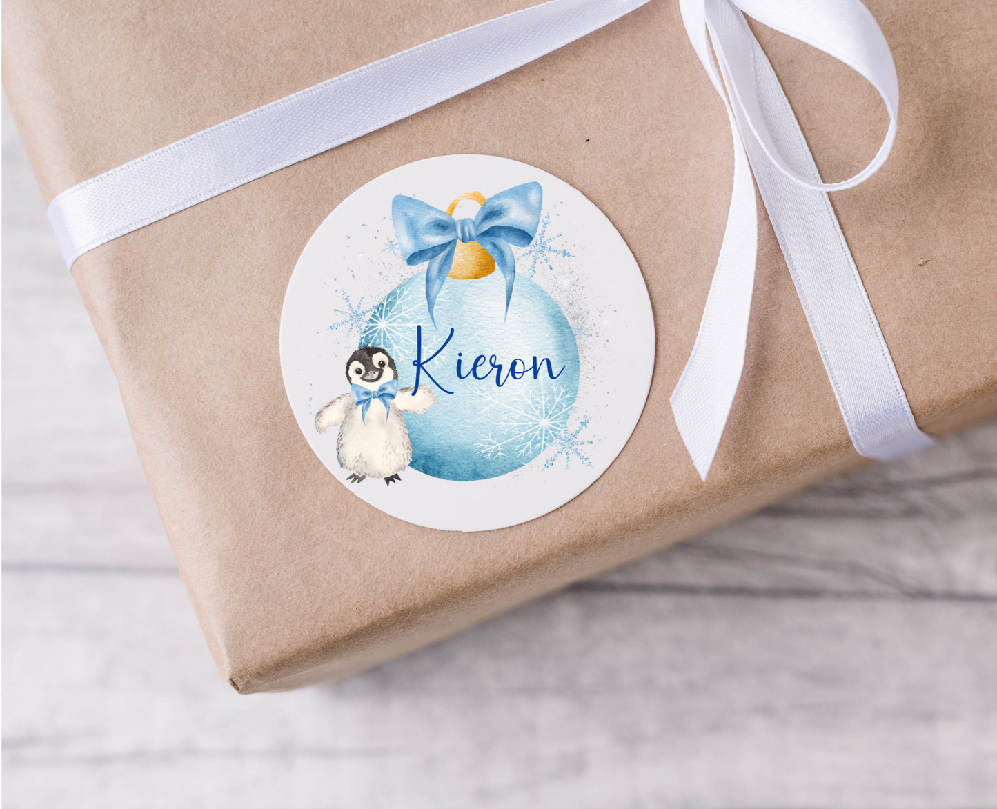Personalised Christmas Bauble Christmas Present Labels - 12 per sheet