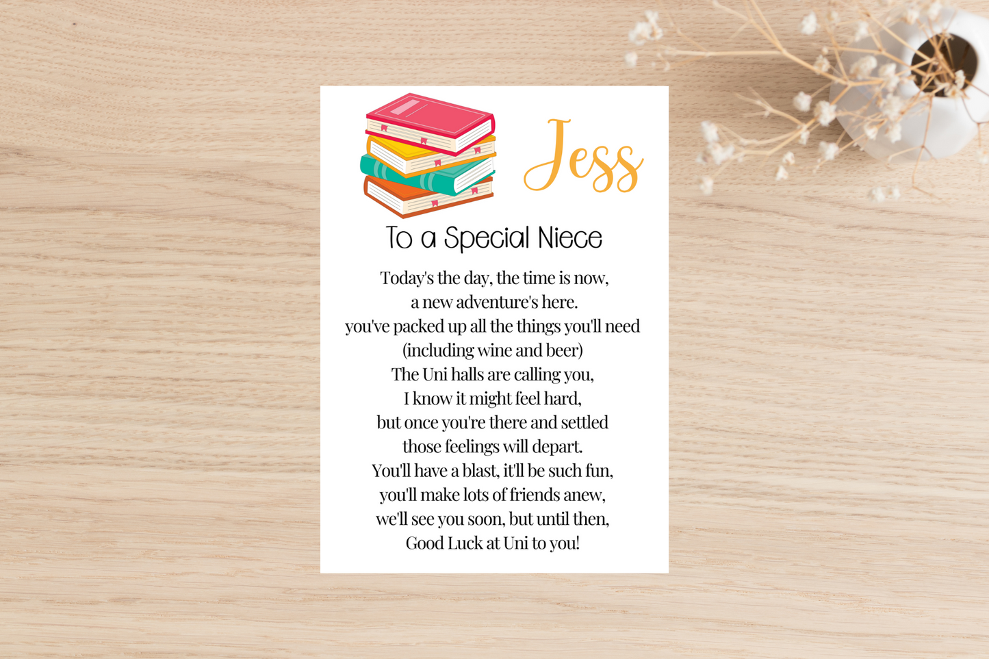 Personalised Off to Uni Card