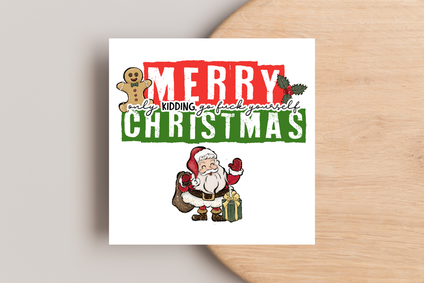 Merry Christmas Rude Christmas Card