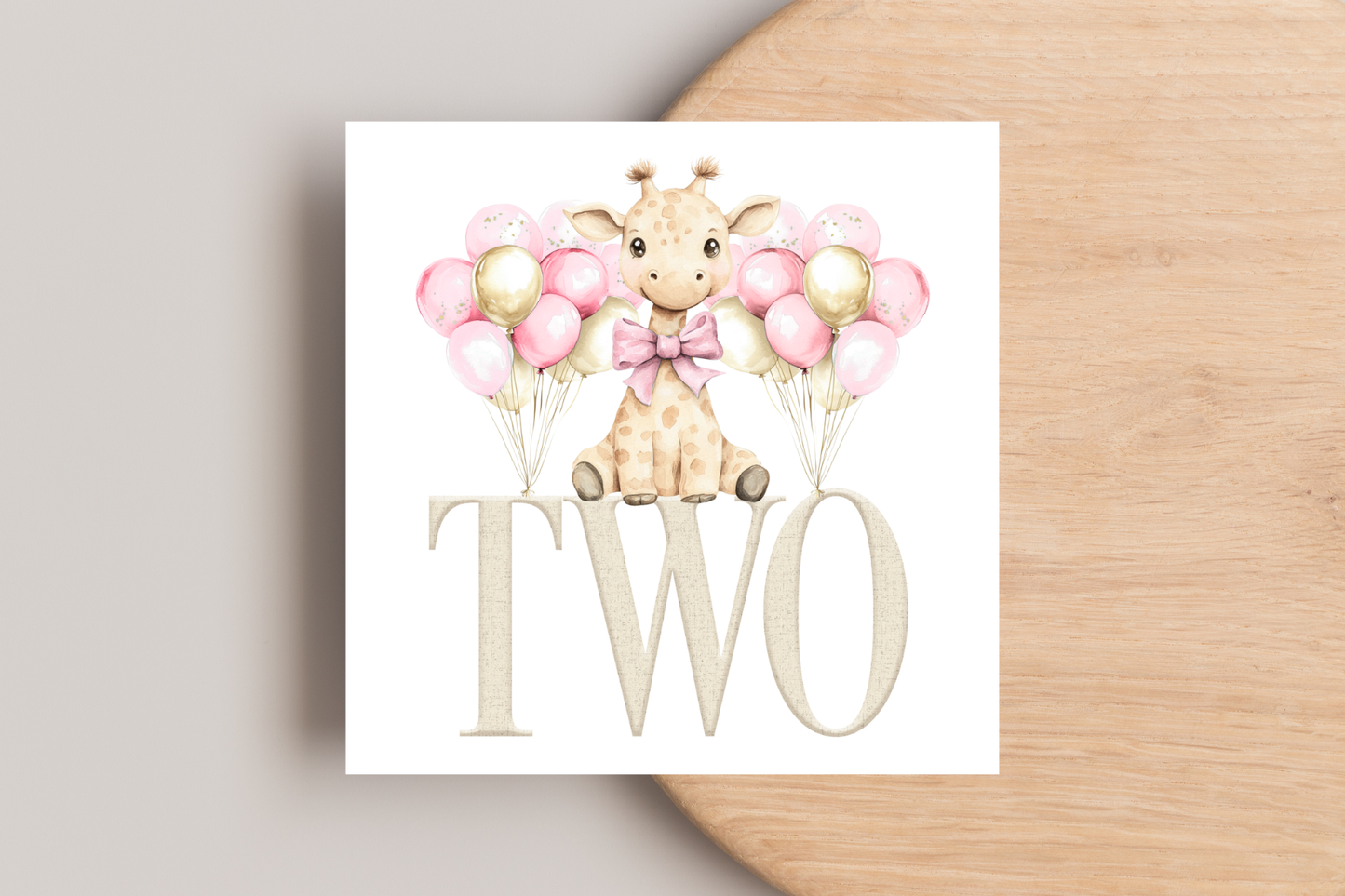 Giraffe Birthday Card