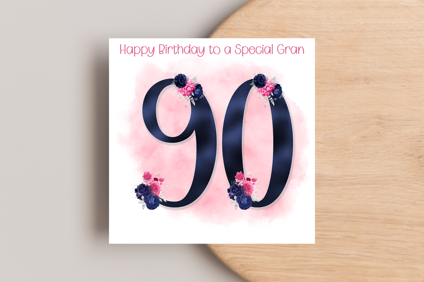 Personalised 90th Birthday Card