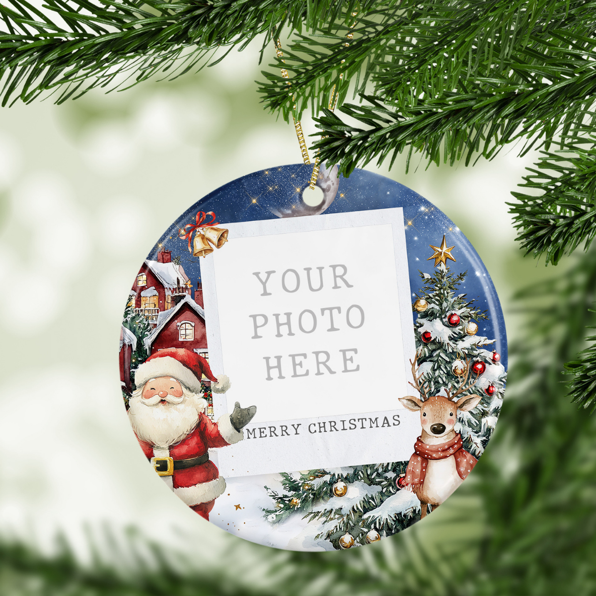 Personalised Family Photo Christmas Tree Decoration