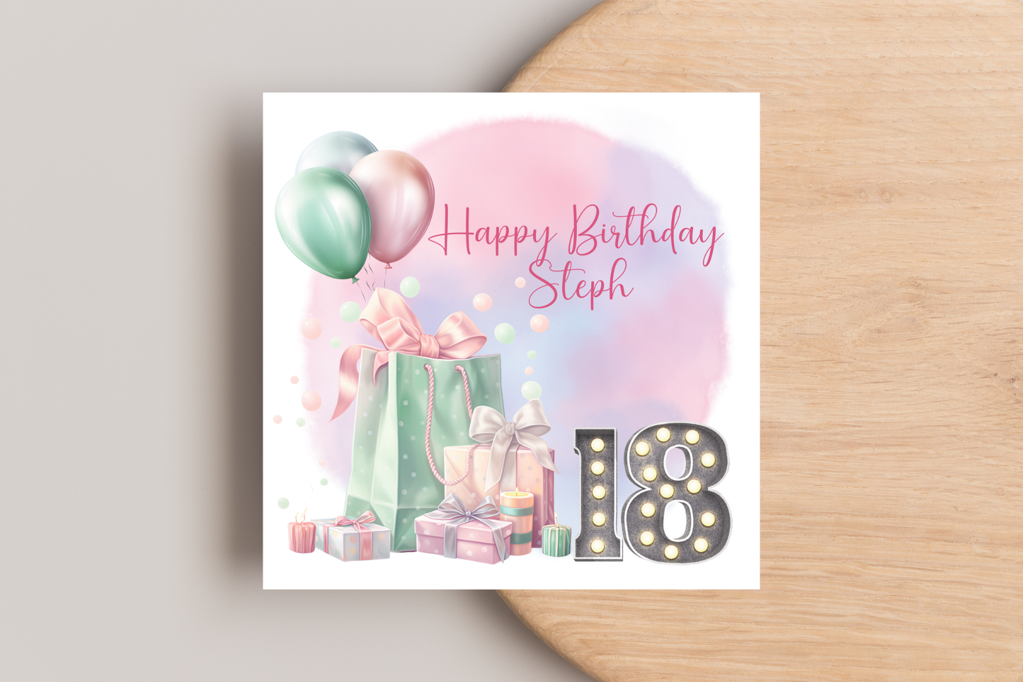 Personalised 18th Birthday Card for Her