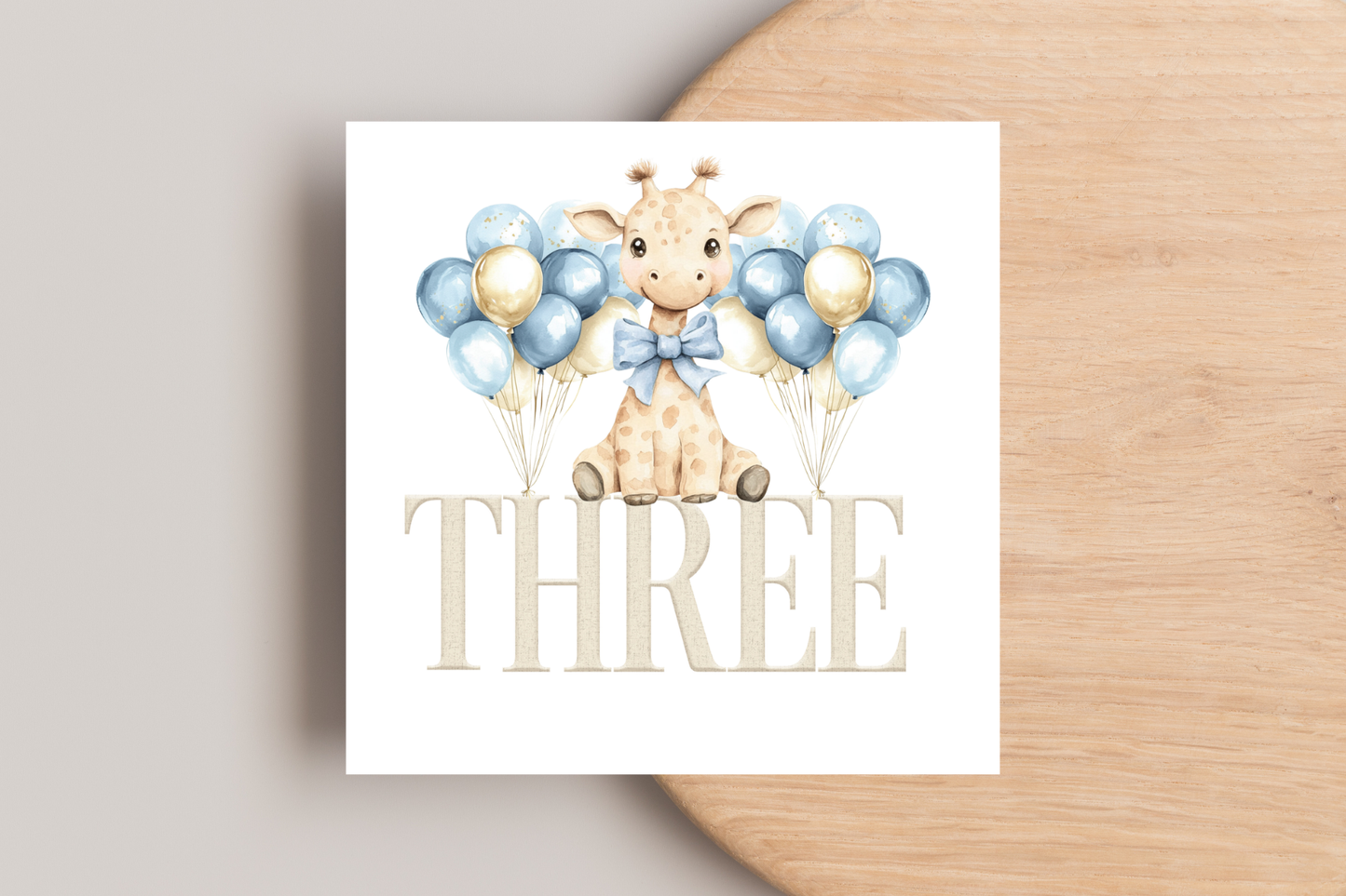 Giraffe Birthday Card