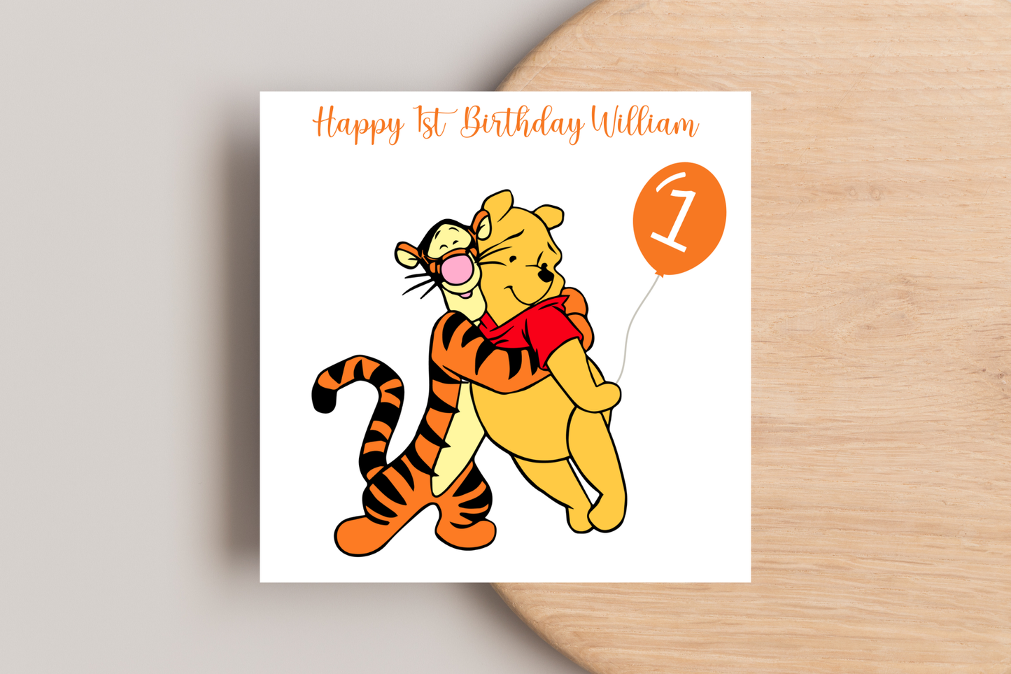Personalised Winnie the Pooh Birthday Card