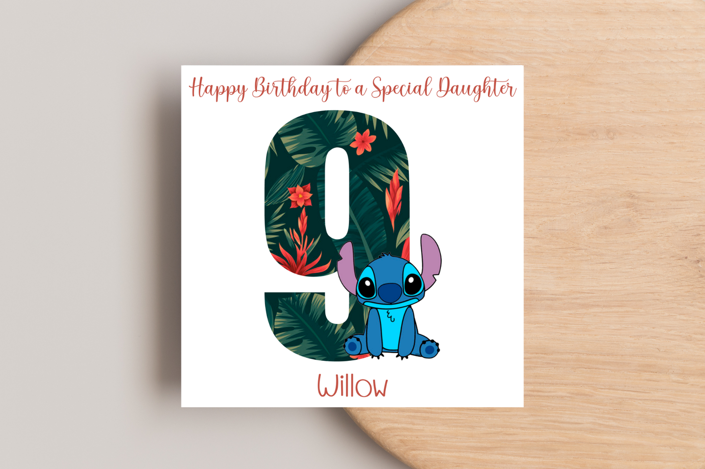 Personalised Stitch Birthday Card