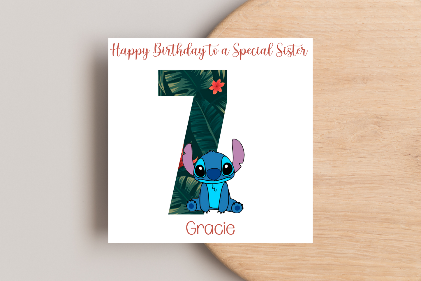 Personalised Stitch Birthday Card