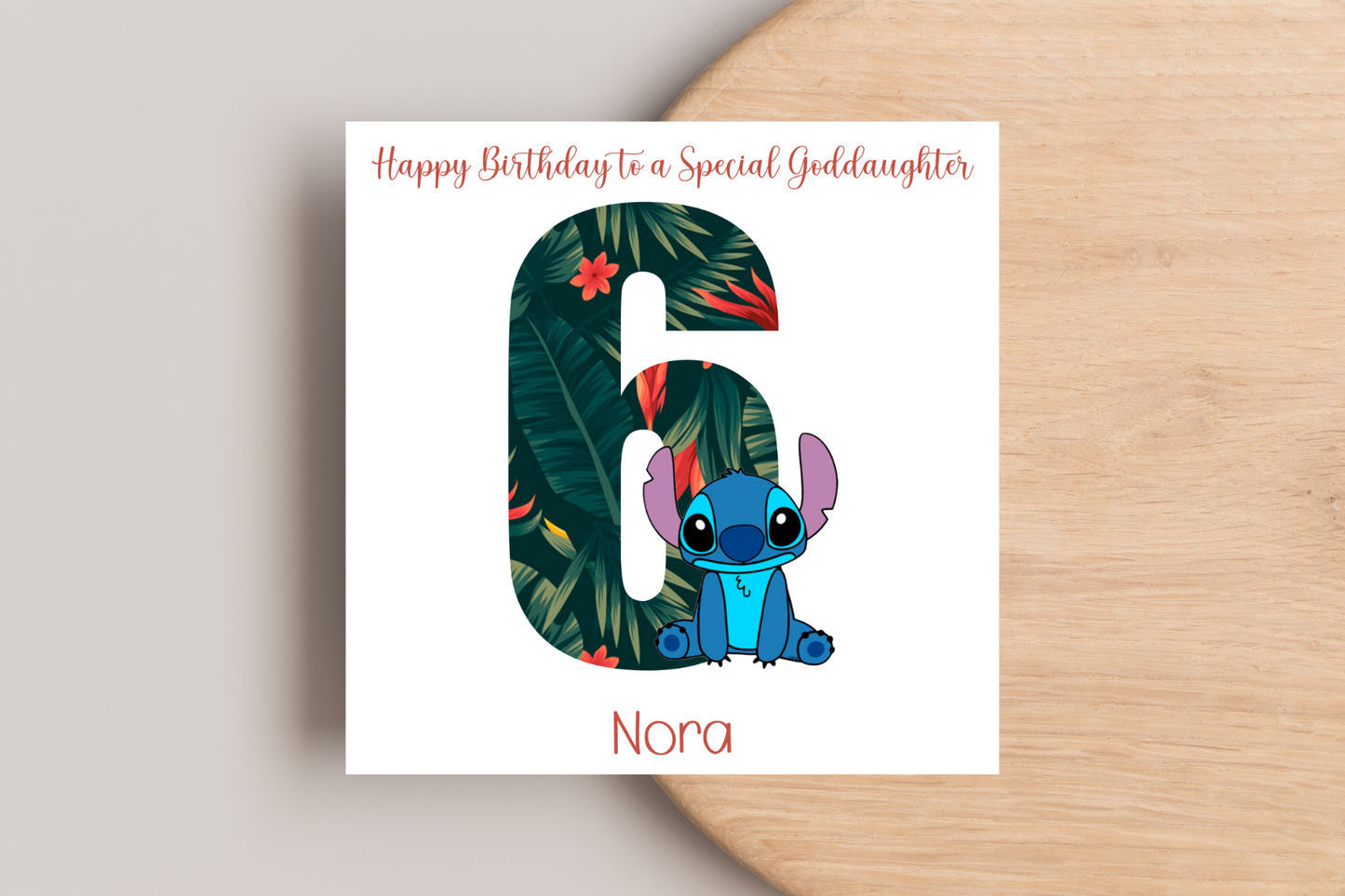 Personalised Stitch Birthday Card