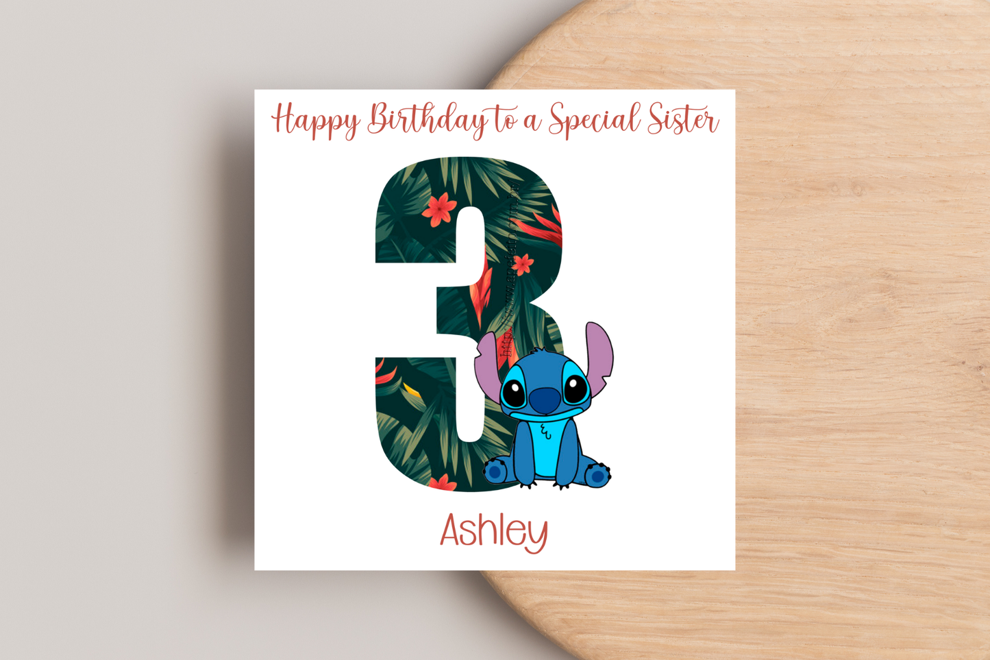 Personalised Stitch Birthday Card