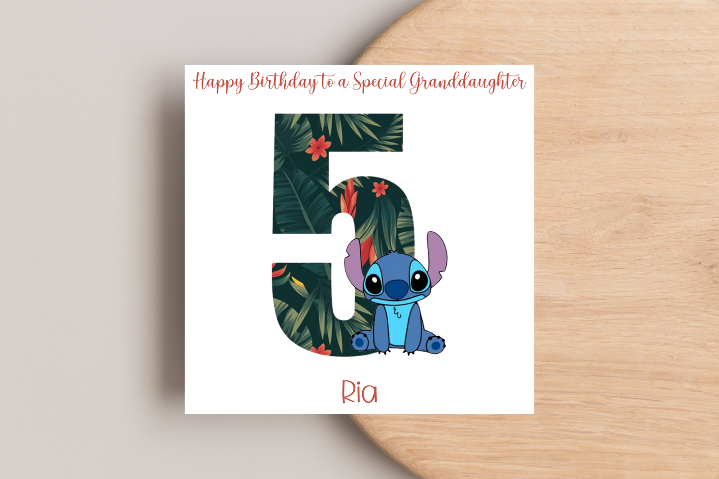 Personalised Stitch Birthday Card