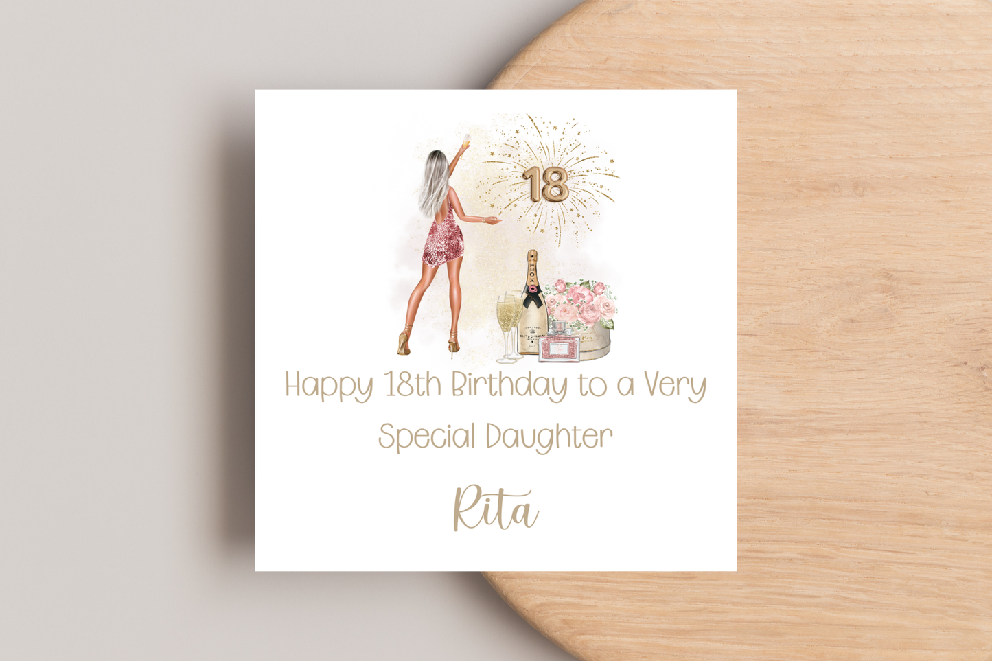 Personalised 18th Birthday card for her