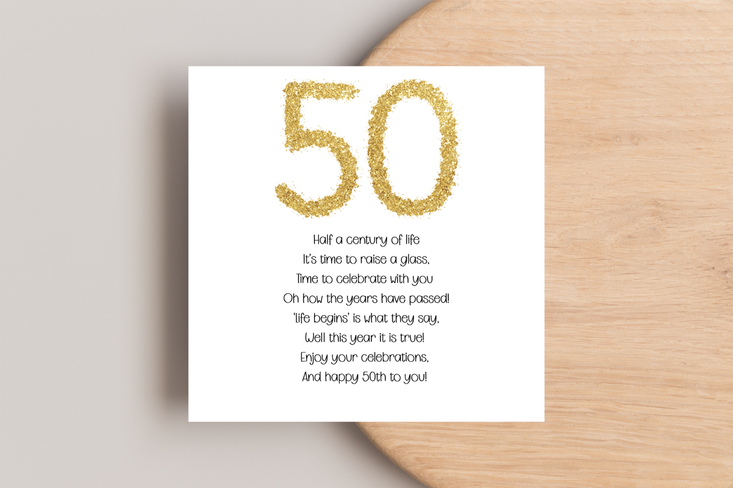 50th Birthday Card for him