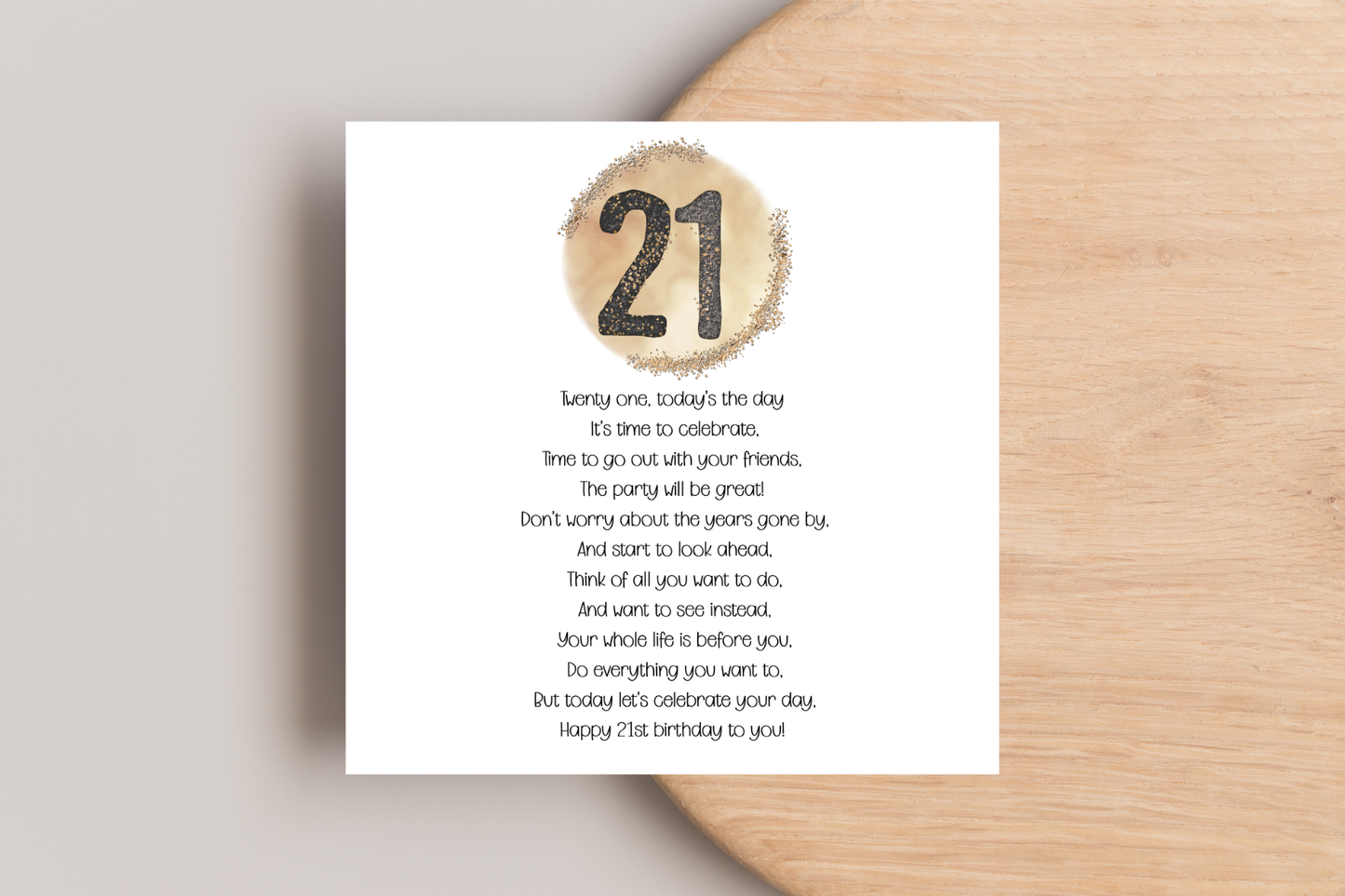 21st Birthday Card for him