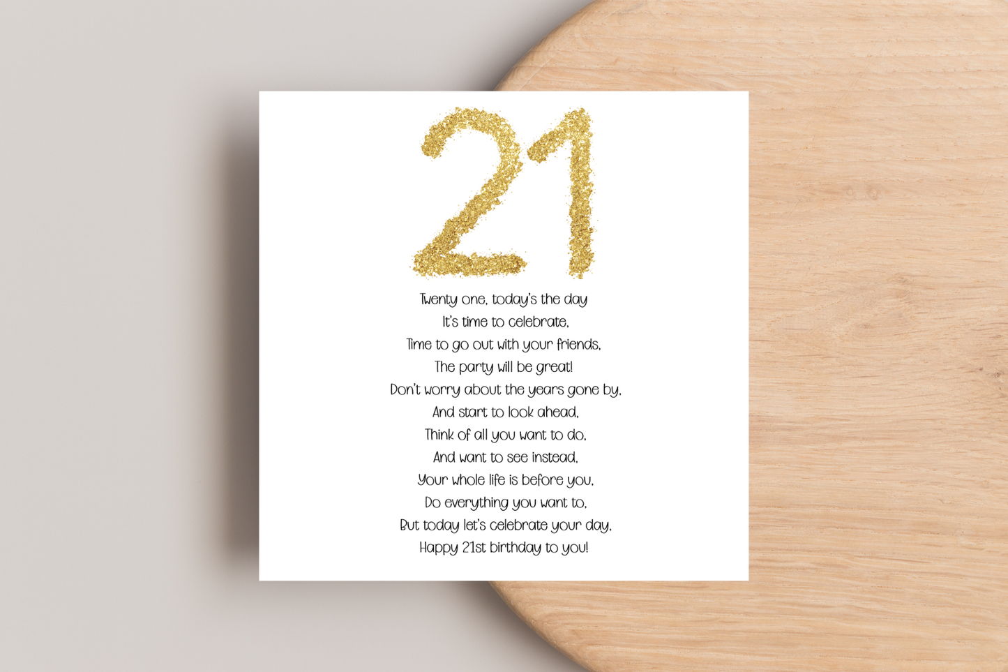 21st Birthday Card for him