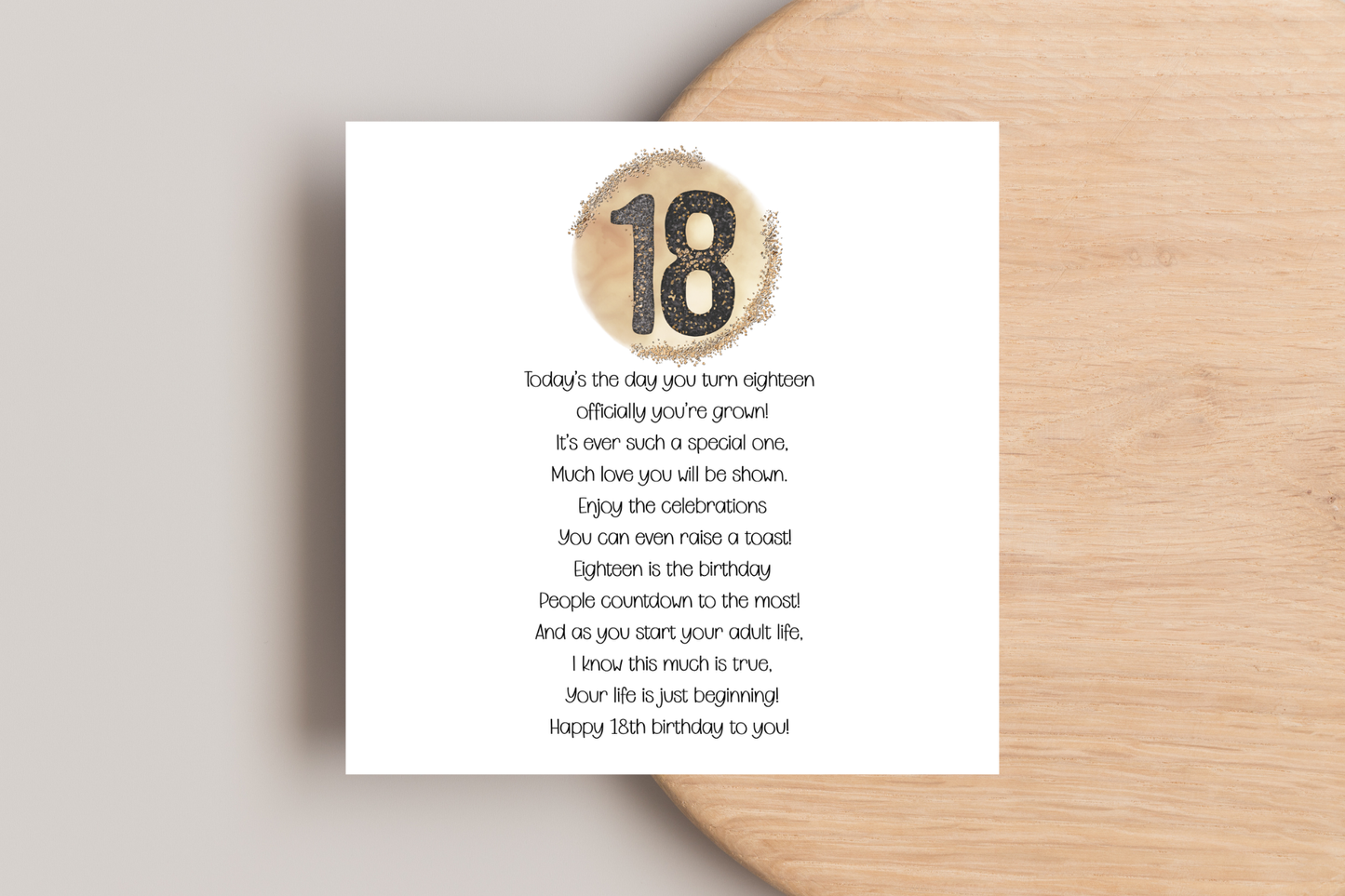 18th Birthday Card for him