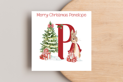 Personalised Peter Rabbit Christmas Card