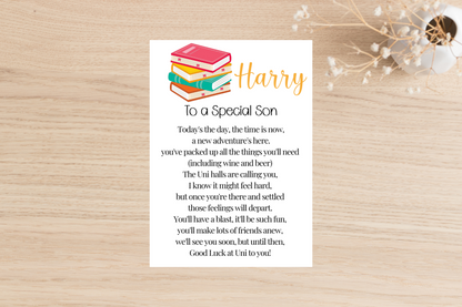 Personalised Off to Uni Card