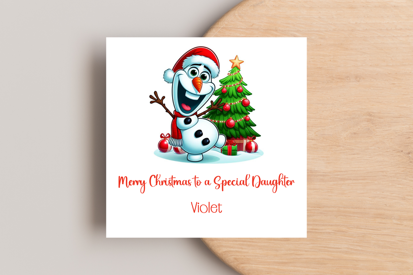 Personalised Frozen Christmas Card