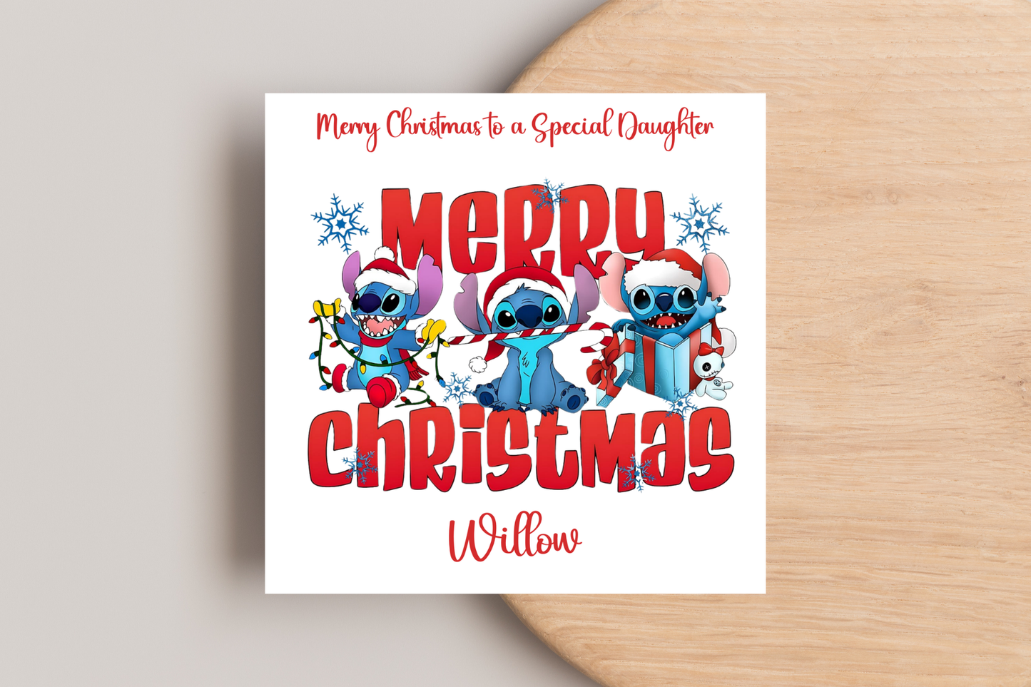 Personalised Stitch Christmas Card