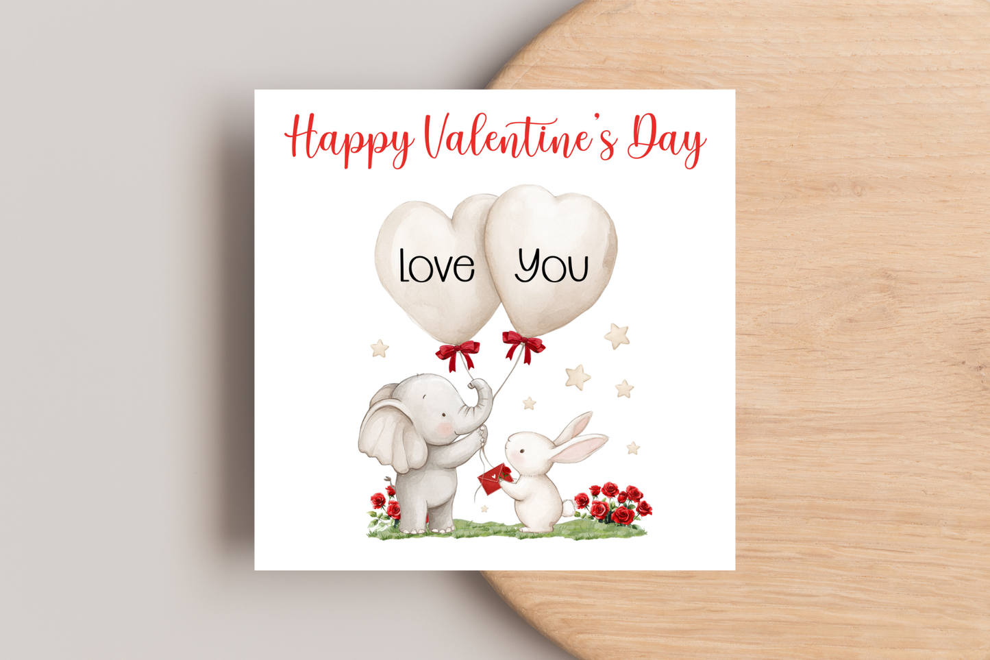 Loving Elephant Valentine's Day Card