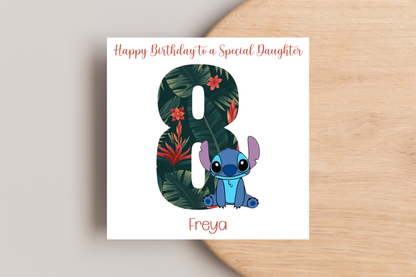 Personalised Stitch Birthday Card