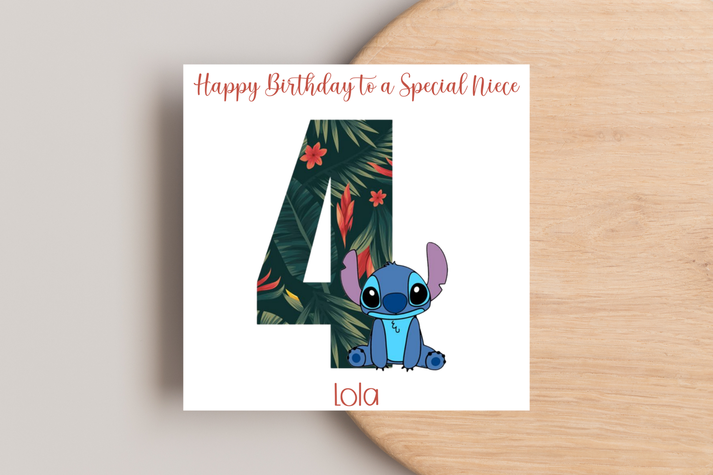 Personalised Stitch Birthday Card