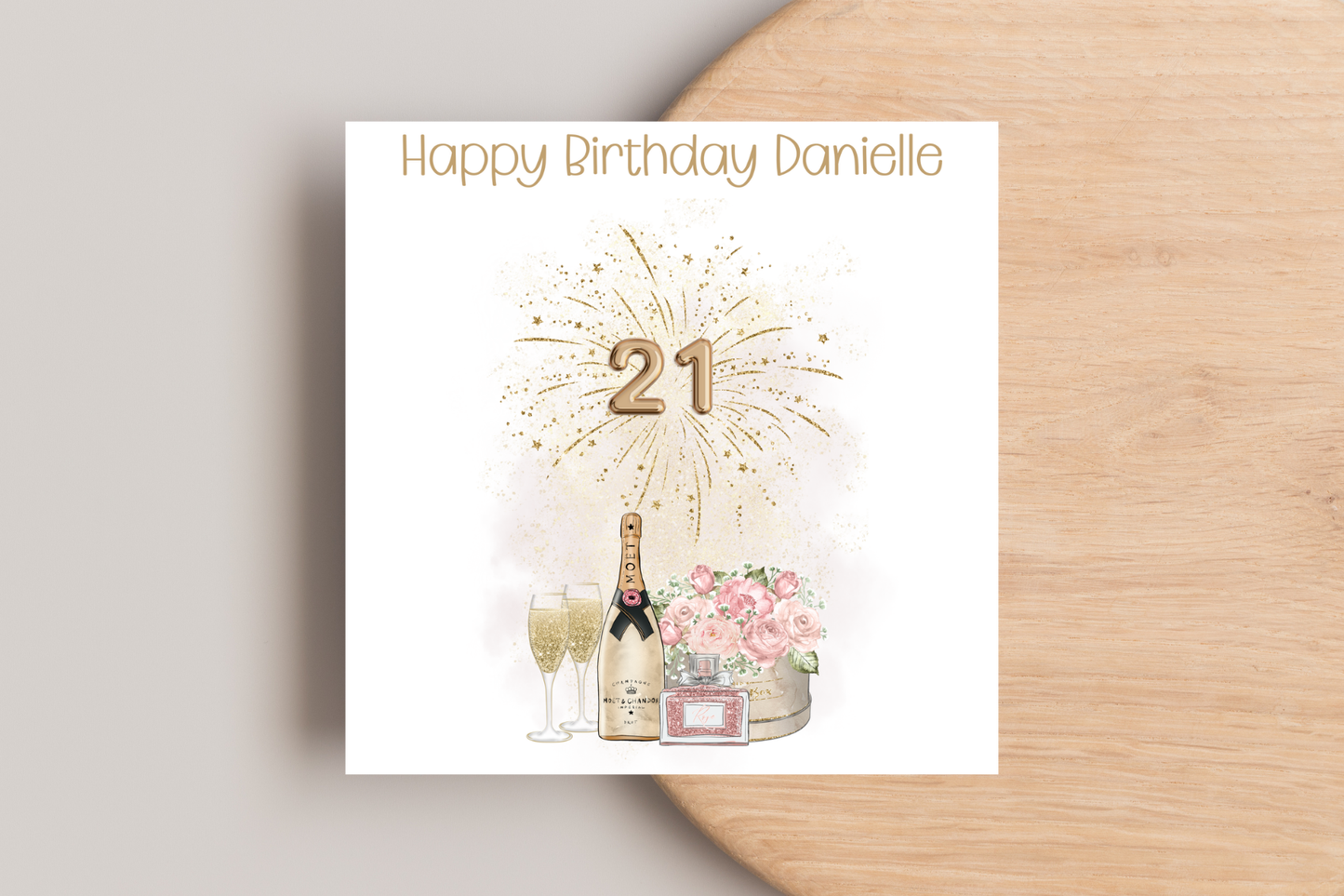 Personalised 21st Birthday card for her